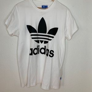 White adidas original tee